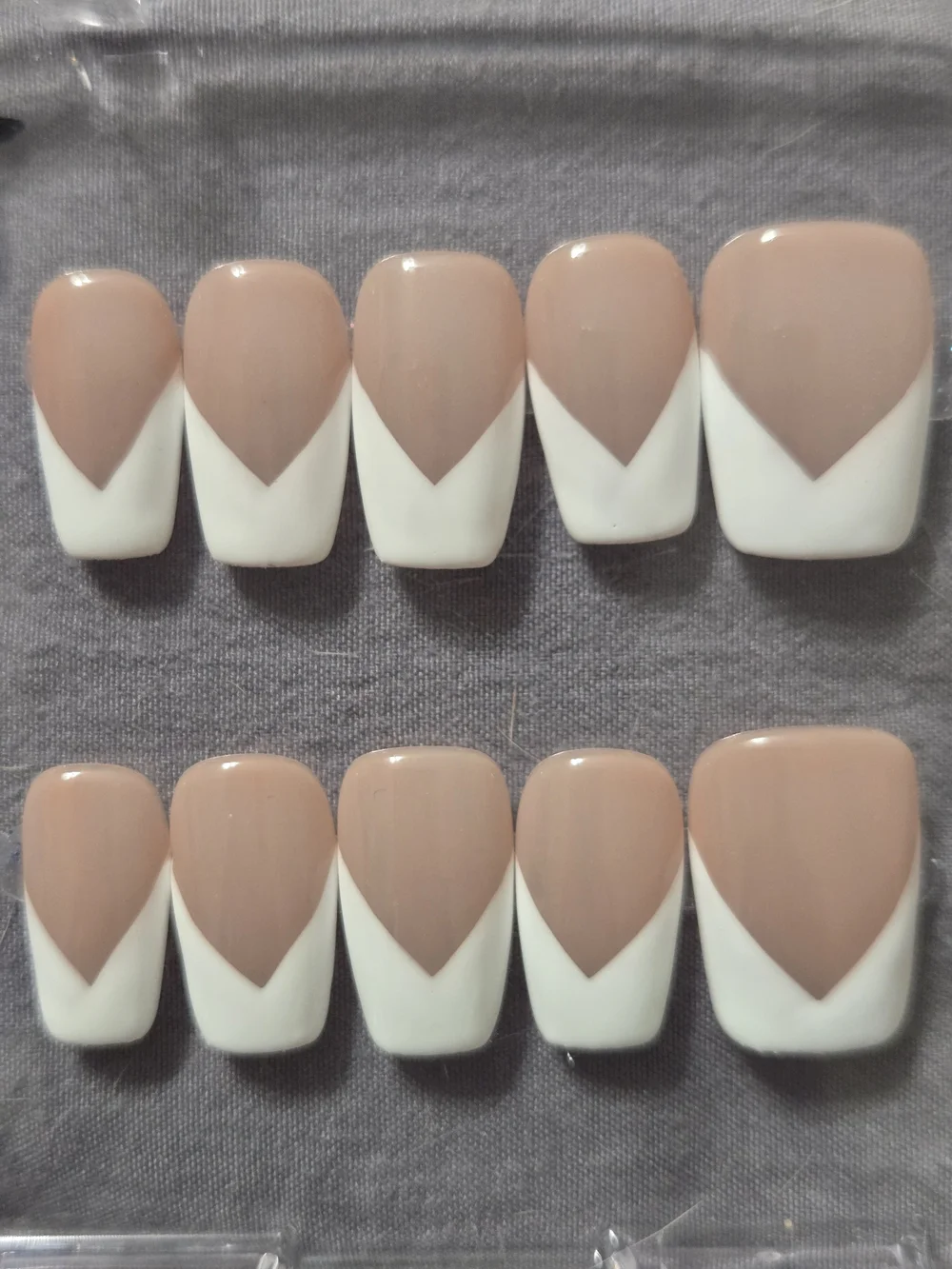 Nude & White French Manicure Press-On Nails
